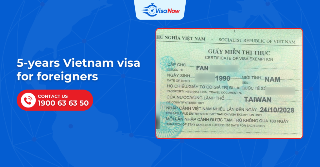 5-year Vietnam visa for foreigners