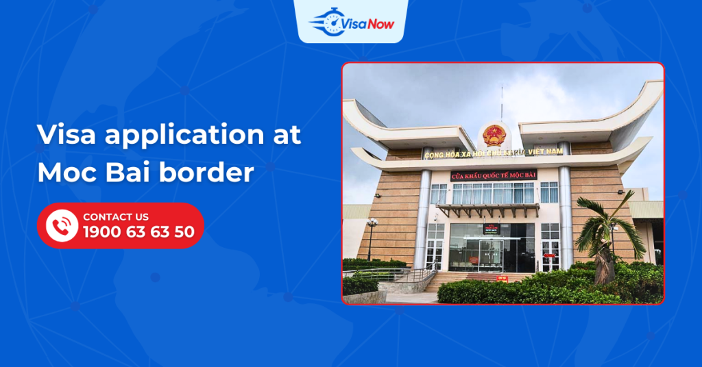Visa application at Moc Bai border
