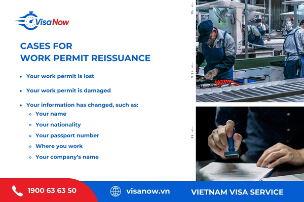 Cases for work permit reissuance