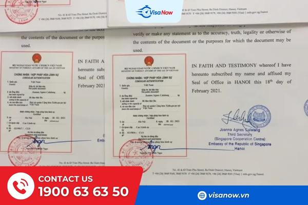 Cosular legalization procedure fees for foreigners