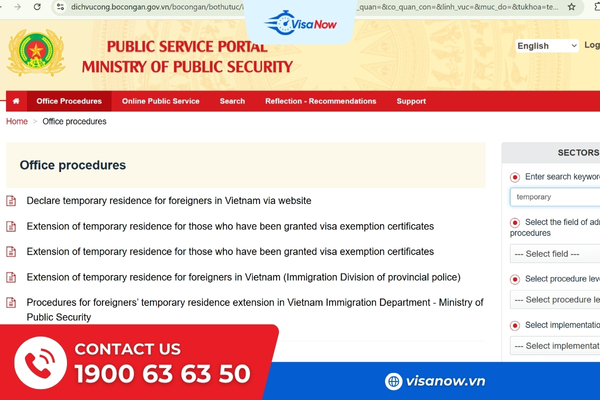 Extension of visa for foreigners