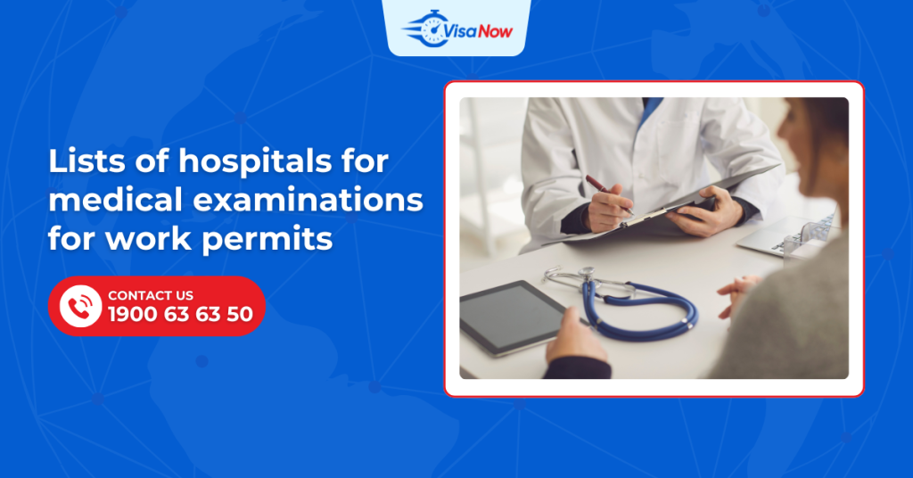 Lists of hospitals for medical examinations for work permits