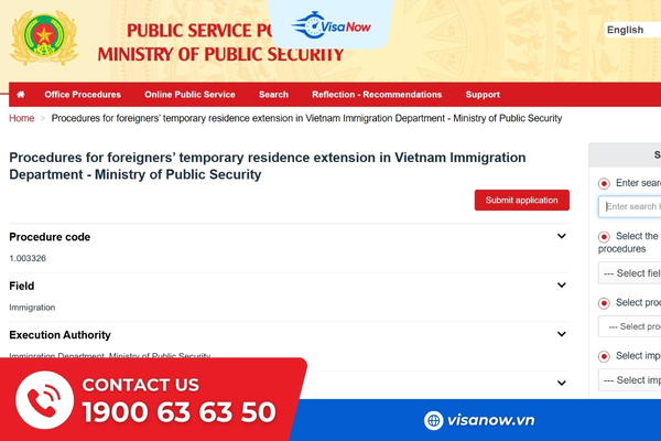 Temporary residence card application in Vietnam