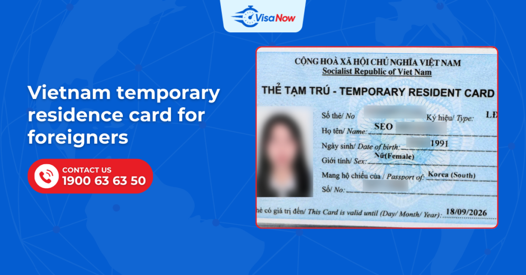 Vietnam temporary residence card