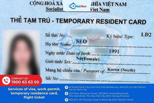 Vietnam temporary residence card