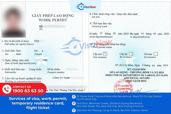 Vietnam work permit processing time for Chinese citizen