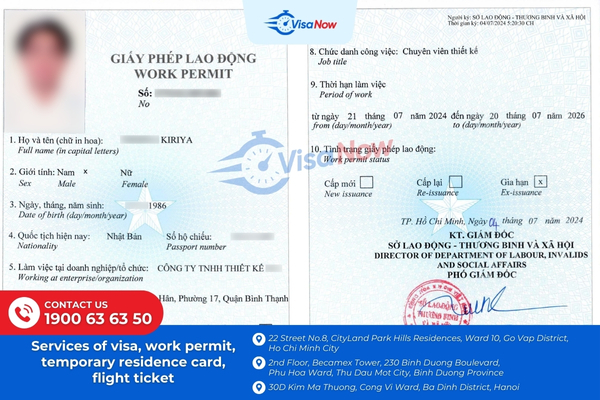 Vietnam work permit processing time for Japanese citizen