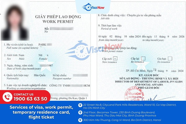 Vietnam work permit processing time for Korean citizen