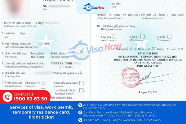 Vietnam work permit processing time for managers