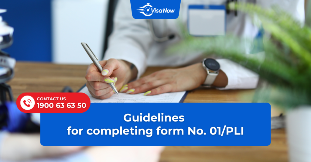 Guidelines for completing form No.01/PLI