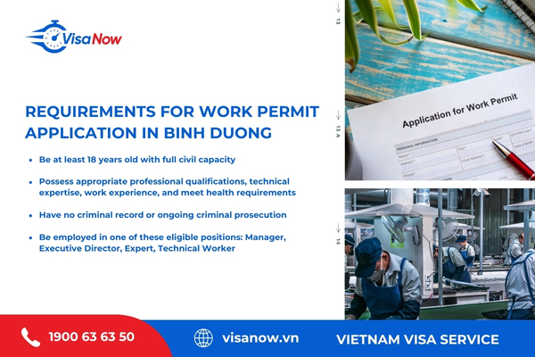 Requirements for work permit application in Binh Duong