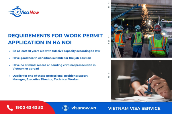 Requirements for work permit application in Hanoi