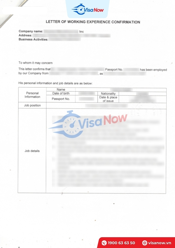 What is a work experience certificate